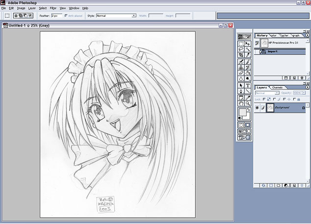 anime tutorial: fig 3: scanned in image