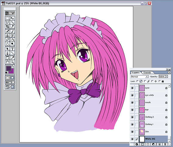 anime tutorial: fig11: laying flats in layers 2